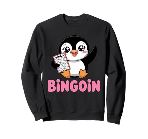 Lustiger Bingo Pinguin Spruch Damen Bingoin Senioren Sweatshirt von Lustige Geschenkideen für Bingo Spieler