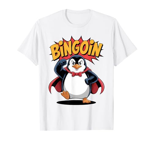 Lustiger Bingo Pinguin Spruch Damen Bingoin Senioren T-Shirt von Lustige Geschenkideen für Bingo Spieler