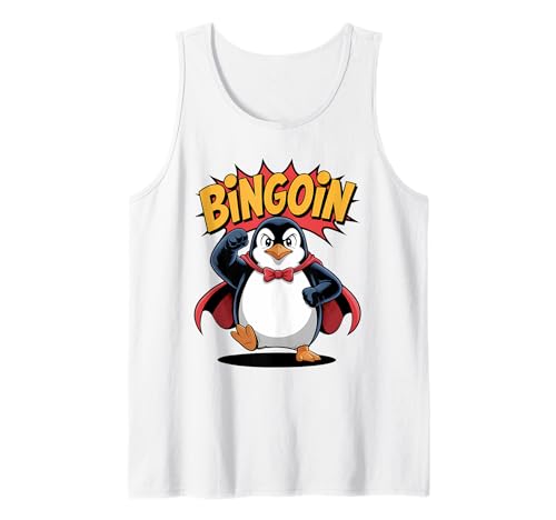Lustiger Bingo Pinguin Spruch Damen Bingoin Senioren Tank Top von Lustige Geschenkideen für Bingo Spieler