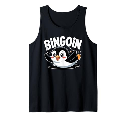 Lustiger Bingo Pinguin Spruch Damen Bingoin Senioren Tank Top von Lustige Geschenkideen für Bingo Spieler