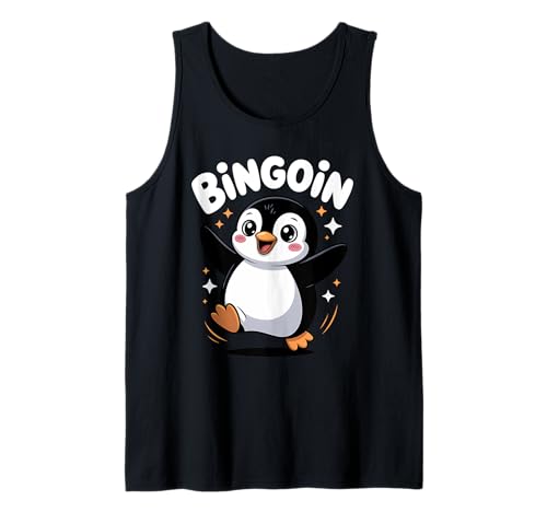 Lustiger Bingo Pinguin Spruch Damen Bingoin Senioren Tank Top von Lustige Geschenkideen für Bingo Spieler