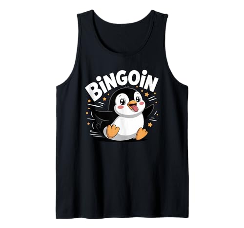Lustiger Bingo Pinguin Spruch Damen Bingoin Senioren Tank Top von Lustige Geschenkideen für Bingo Spieler
