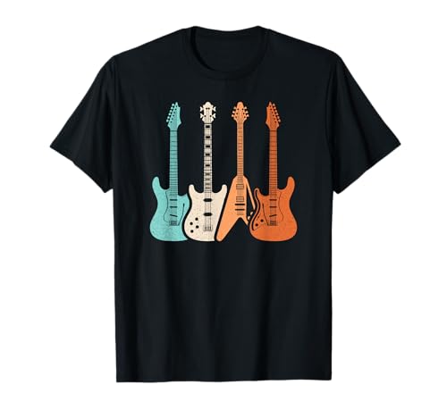 Lustige Gitarristen Band Bekleidung Damen Herren Retro E-Gitarre Bass Gitarre Rock Music Band Gitarrist T-Shirt Schwarz Klein EU S Kurzarm Klassische Passform Unisex-Erwachsene, Unisex-Kinder Lustige Gitarristen Band Bekleidung Damen Herren Retro E-Gitarre Bass Gitarre Rock Music Band Gitarrist T-Shirt Schwarz Klein EU S Kurzarm Klassische Passform Unisex-Erwachsene, Unisex-Kinder von Lustige Gitarristen Band Bekleidung Damen Herren