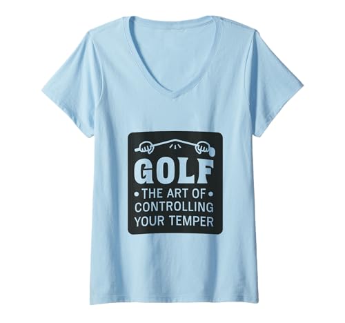 Damen Lustiges Golf Ärger Motif als Golf Motiv emotionale Golfer T-Shirt mit V-Ausschnitt Damen Lustiges Golf Ärger Motif als Golf Motiv emotionale Golfer T-Shirt mit V-Ausschnitt von Lustige Golf Geschenkidee für Golfer mit Golfball