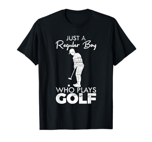 Regular Boy Who Plays Golf Lustiger Golfspruch Golfer Junge T-Shirt von Lustige Golf Jungen Geschenke
