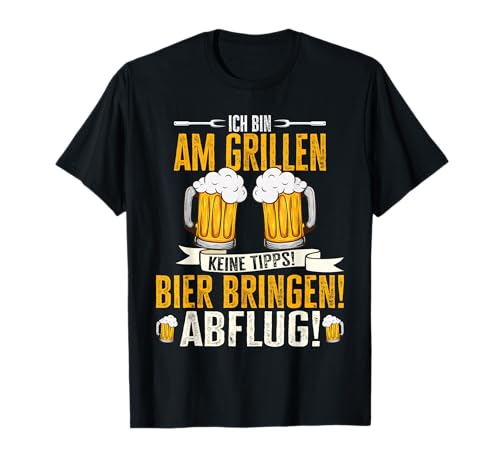 Lustige Grill BBQ Sprüche Geschenke Herren - Grillmeister Bin am Grill Papa BBQ Grillen Grillabend T-Shirt Schwarz S Kurzarm Klassische Passform Sommer Männer Lustige Grill BBQ Sprüche Geschenke Herren - Grillmeister Bin am Grill Papa BBQ Grillen Grillabend T-Shirt Schwarz S Kurzarm Klassische Passform Sommer Männer von Lustige Grill BBQ Sprüche Geschenke Herren