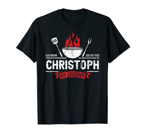 Herren Grillmeister Christoph Mann Mythos Legende Grillen BBQ Grill T-Shirt Herren Grillmeister Christoph Mann Mythos Legende Grillen BBQ Grill T-Shirt von Lustige Grill Geschenke Für Männer Geburtstag