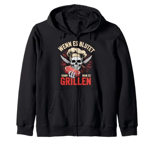 Wenn Es Blutet Kann Man Es Grillen Lustiger BBQ Humor Kapuzenjacke Wenn Es Blutet Kann Man Es Grillen Lustiger BBQ Humor Kapuzenjacke von Lustige Grillen & BBQ Designs