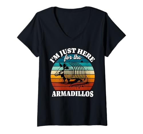 Damen Gürteltier Sprüche Armadillo T-Shirt mit V-Ausschnitt Damen Gürteltier Sprüche Armadillo T-Shirt mit V-Ausschnitt von Lustige Gürteltier Für Damen Und Herren
