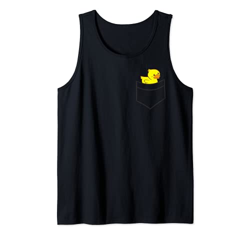 Gummiente in einer Tasche Lustige Quietschente Bade Ente Tank Top von Lustige Gummiente Liebhabergeschenke