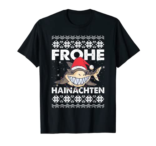 Frohe Hainachten Hai Kinder Jungs Weihnachten Ugly Christmas T-Shirt Frohe Hainachten Hai Kinder Jungs Weihnachten Ugly Christmas T-Shirt von Lustige Haifisch Winter & Weihnachten Bekleidung