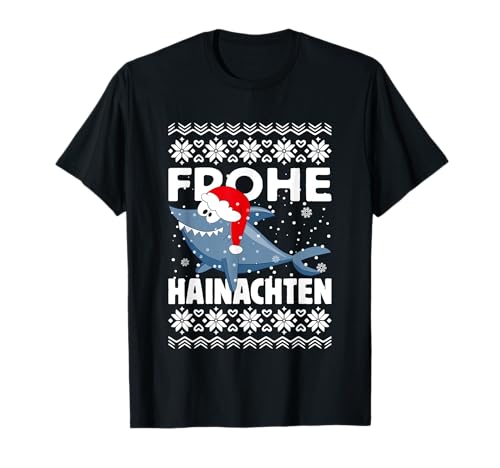 Frohe Hainachten Hai Kinder Jungs Weihnachten Ugly Christmas T-Shirt Frohe Hainachten Hai Kinder Jungs Weihnachten Ugly Christmas T-Shirt von Lustige Haifisch Winter & Weihnachten Kleidung
