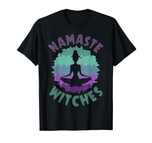 Namaste Hexen Halloween Hexe Meditation Yoga Frauen T-Shirt Namaste Hexen Halloween Hexe Meditation Yoga Frauen T-Shirt von Lustige Halloween Damen, Herren, Kinder Motive