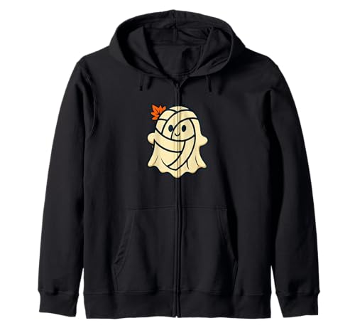 Halloween Ghost Volleyball Kostüm Sports Frauen Mädchen Kapuzenjacke von Lustige Halloween Ghost Volleyballkleidung
