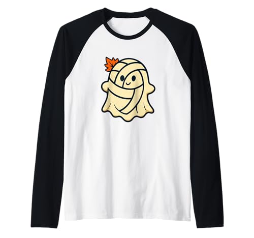 Halloween Ghost Volleyball Kostüm Sports Frauen Mädchen Raglan von Lustige Halloween Ghost Volleyballkleidung