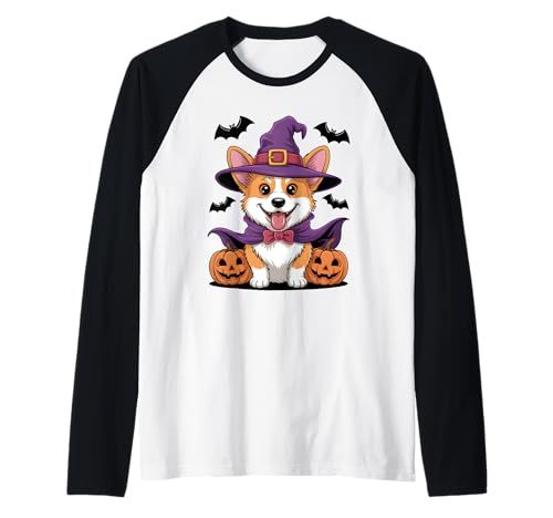 Halloween Kostüm Corgi Geschenke Outfit Damen Herren Kinder Raglan Halloween Kostüm Corgi Geschenke Outfit Damen Herren Kinder Raglan von Lustige Halloween Kostüme Shirts