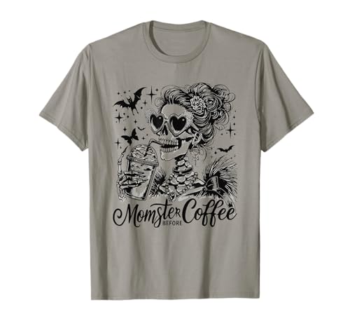 Skelett Mama Halloween Outfit Damen Frauen Kaffee T-Shirt Skelett Mama Halloween Outfit Damen Frauen Kaffee T-Shirt von Lustige Halloween Kostüme Shirts