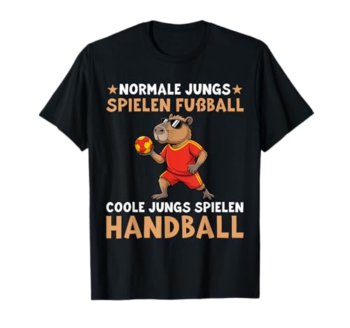 Handballer Capybara - Coole Jungs Spielen Handball T-Shirt Handballer Capybara - Coole Jungs Spielen Handball T-Shirt von Lustige Handball Designs für Jungen