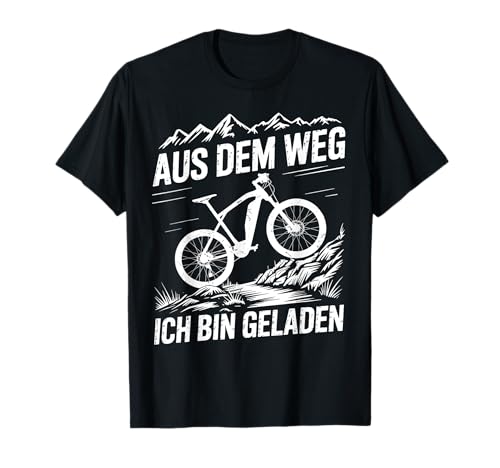 Akku E bike Herren lustig Fahrrad Humor Elektro Mountainbike T-Shirt Akku E bike Herren lustig Fahrrad Humor Elektro Mountainbike T-Shirt von Lustige Herren Fahhrad MTB ebike Geschenke Sprüche