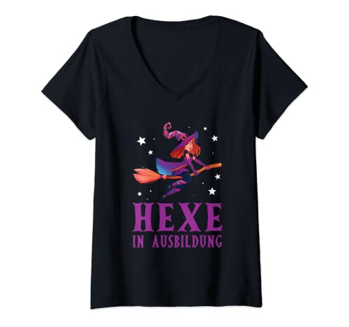 Damen Hexen Hexe In Ausbildung Lustiges Hexerei Spruch T-Shirt mit V-Ausschnitt Damen Hexen Hexe In Ausbildung Lustiges Hexerei Spruch T-Shirt mit V-Ausschnitt von Lustige Hexen & Hexerei Spruch Geschenke