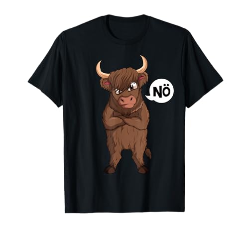 Schottisches Hochlandrind Kuh Nö Damen Herren Jungen Kinder T-Shirt Schottisches Hochlandrind Kuh Nö Damen Herren Jungen Kinder T-Shirt von Lustige Highland Cattle Kühe Geschenkideen