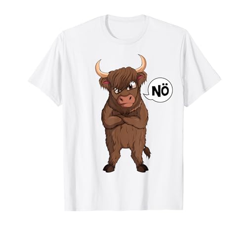 Schottisches Hochlandrind Kuh Nö Damen Herren Jungen Kinder T-Shirt Schottisches Hochlandrind Kuh Nö Damen Herren Jungen Kinder T-Shirt von Lustige Highland Cattle Kühe Geschenkideen