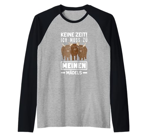 Keine Zeit Ich Muss Zu Meinen Mädels Rinder Raglan Keine Zeit Ich Muss Zu Meinen Mädels Rinder Raglan von Lustige Hochlandrindhalter Geschenke Geschenkideen