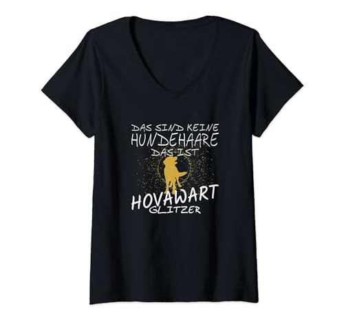 Damen Das sind keine Hundehaare das ist Hovawart Glitzer T-Shirt mit V-Ausschnitt Damen Das sind keine Hundehaare das ist Hovawart Glitzer T-Shirt mit V-Ausschnitt von Lustige Hovawart Hunde Pfoten Hunde Liebhaber