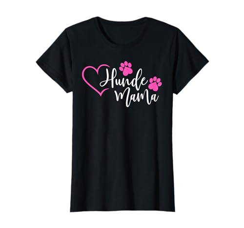 Hundemama Hunde Mama Frauchen Hund Herz Hundebesitzerin T-Shirt Hundemama Hunde Mama Frauchen Hund Herz Hundebesitzerin T-Shirt von Hundehalterin Hundepfote Gassi Hundemama Geschenk
