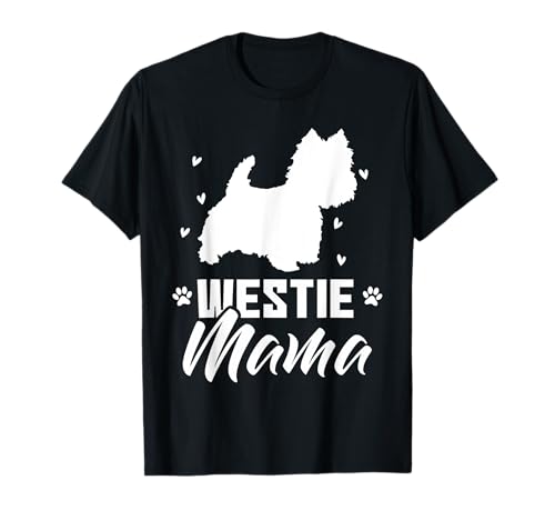 Westie Mama West Highland Terrier Mama T-Shirt Westie Mama West Highland Terrier Mama T-Shirt von Lustige Hundebesitzer Sprüche Designs Damen