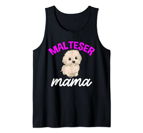 Süße Malteser Mama Mama Tank Top Süße Malteser Mama Mama Tank Top von Lustige Hundehalter Geburtstag Geschenk