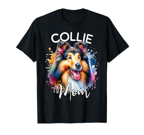 Collie Mom Hund Mama Langhaar Collie T-Shirt Collie Mom Hund Mama Langhaar Collie T-Shirt von Lustige Hundemama Langhaar Collie Damen