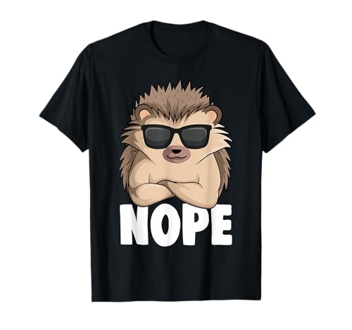 Lustige Igel Liebhaber Geschenk T-Shirt für Kinder, Damen & Herren, Schwarz, S von Lustige Igel Liebhaber Geschenk