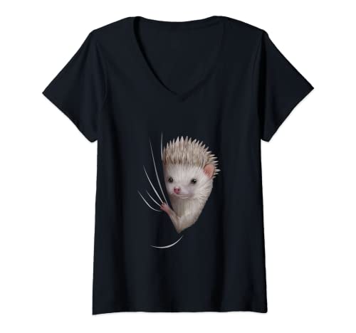 Damen Igel kommt aus Kleidung Kinder Geschenk Outfit Igel T-Shirt mit V-Ausschnitt Damen Igel kommt aus Kleidung Kinder Geschenk Outfit Igel T-Shirt mit V-Ausschnitt von Lustige Igel Sachen für Damen, Herren & Kinder