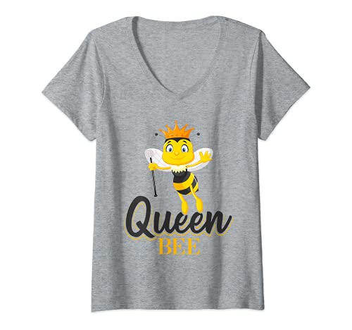 Damen Imker Lustige Bienenkönigin Imkerei Honig Händler Bienen T-Shirt mit V-Ausschnitt von Lustige Imker Königin Biene Honig Händler