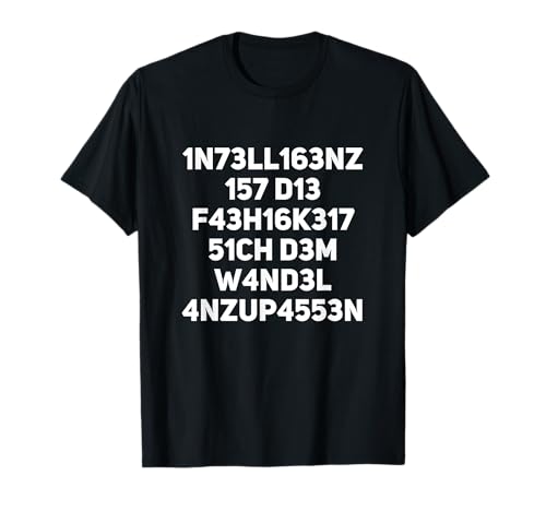 Lustige Intelligenz Anpassen Designs - Intelligenz Ist Die Fähigkeit Adjusting Leet Geek Speak Nerd T-Shirt - Herren - Erwachsene - Unisex - Schwarz - S - Klassisch - V-Ausschnitt - Kurzarm Lustige Intelligenz Anpassen Designs - Intelligenz Ist Die Fähigkeit Adjusting Leet Geek Speak Nerd T-Shirt - Herren - Erwachsene - Unisex - Schwarz - S - Klassisch - V-Ausschnitt - Kurzarm von Lustige Intelligenz Anpassen Designs
