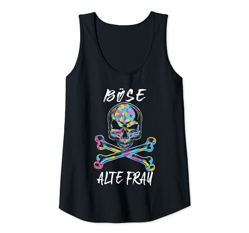 Damen Böse Alte Frau Skull Totenkopf Camouflage Ironie Spruch Tank Top Damen Böse Alte Frau Skull Totenkopf Camouflage Ironie Spruch Tank Top von Lustige Ironische Totenkopf Camouflage Designs