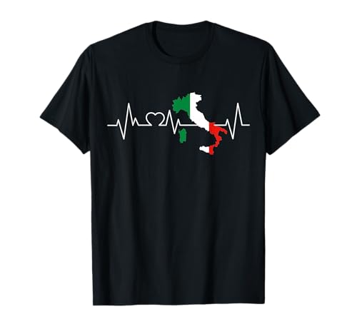 Italien Herzschlag Flagge Liebe Männer Frauen Geschenk T-Shirt Italien Herzschlag Flagge Liebe Männer Frauen Geschenk T-Shirt von Lustige Italia & Italien Urlaub Geschenke