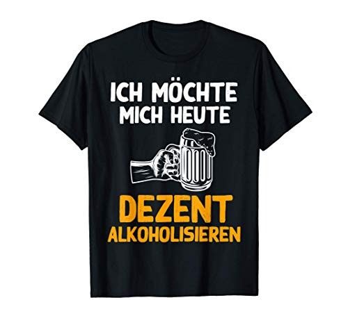 Herren Dezent Alkohol Saufen Männer Party Saufspruch Bier T-Shirt Herren Dezent Alkohol Saufen Männer Party Saufspruch Bier T-Shirt von Lustige JGA Saufsprüche Geschenke Saufen