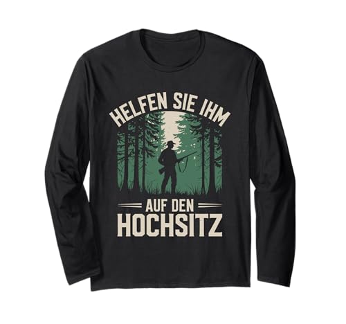 Wald Lustig Männer Jagd Wildschwein Jagen Hirsch, Jäger Langarmshirt Wald Lustig Männer Jagd Wildschwein Jagen Hirsch, Jäger Langarmshirt von Lustige Jäger Geschenke & Jagd und Jagen Zubehör