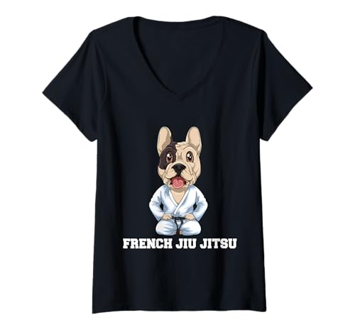 Damen Jiu Jitsu und MMA Hund T-Shirt mit V-Ausschnitt Damen Jiu Jitsu und MMA Hund T-Shirt mit V-Ausschnitt von Lustige Jiu Jitsu Shirts