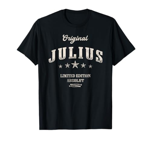 Lustige Julius Geschenkideen Original Julius Limited Edition T-Shirt, Herren, Unisex Kinder, Schwarz, Small, Kurzarm, Klassisches Kurzarm T-Shirt, U-Ausschnitt, Klassische Passform, Polyester 100% Lustige Julius Geschenkideen Original Julius Limited Edition T-Shirt, Herren, Unisex Kinder, Schwarz, Small, Kurzarm, Klassisches Kurzarm T-Shirt, U-Ausschnitt, Klassische Passform, Polyester 100% von Lustige Julius Geschenkideen