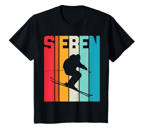 7. Geburtstag Jungen Retro Ski Skifahrer Fan 7 Jahre alt T-Shirt 7. Geburtstag Jungen Retro Ski Skifahrer Fan 7 Jahre alt T-Shirt von Lustige Jungen Geburtstag Ski Wintersport Motive