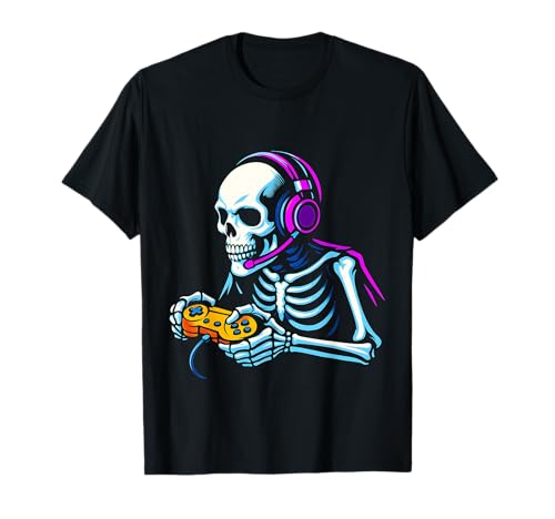 Halloween Skeleton Gamer Video Gaming Boys Männer Kinder T T-Shirt Halloween Skeleton Gamer Video Gaming Boys Männer Kinder T T-Shirt von Lustige Jungen Skelett Gaming Halloween Party