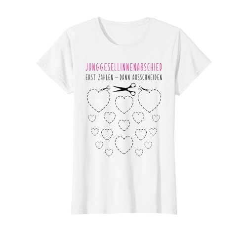 Damen JGA Herzen Ausschneiden zum Selbst beschriften Team Gruppe T-Shirt Damen JGA Herzen Ausschneiden zum Selbst beschriften Team Gruppe T-Shirt von Lustige Junggesellinnen Spiele und Sprüche Designs
