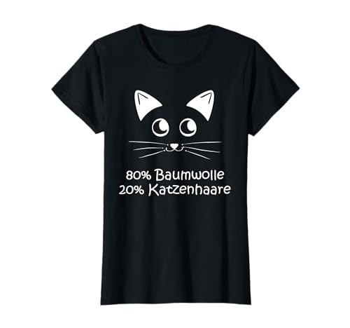 Damen Baumwolle Katzenhaare - Spuren von Katze - Sprüche T-Shirt Damen Baumwolle Katzenhaare - Spuren von Katze - Sprüche T-Shirt von Lustige Kätzchen Sprüche Schlaf Oberteil Geschenk
