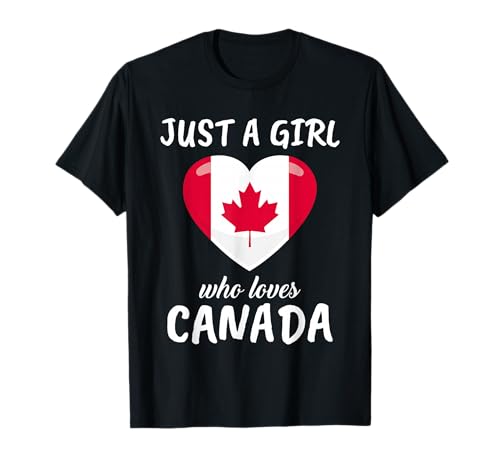 Just A Girl Who Loves Canada Reise Fußball Kanada T-Shirt Just A Girl Who Loves Canada Reise Fußball Kanada T-Shirt von Lustige Kanada Kleidung Damen & Mädchen