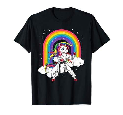Einhorn Karate Taekwondo Judo Kampfsport Mädchen T-Shirt Einhorn Karate Taekwondo Judo Kampfsport Mädchen T-Shirt von Lustige Karate Martial Arts Geschenke & Co.