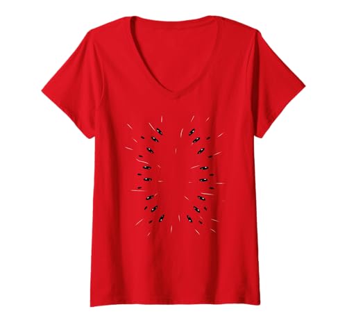 Damen Karneval Kostüm Wassermelonen T-Shirt mit V-Ausschnitt Damen Karneval Kostüm Wassermelonen T-Shirt mit V-Ausschnitt von Lustige Karneval Kostüme Obst Gruppenoutfit