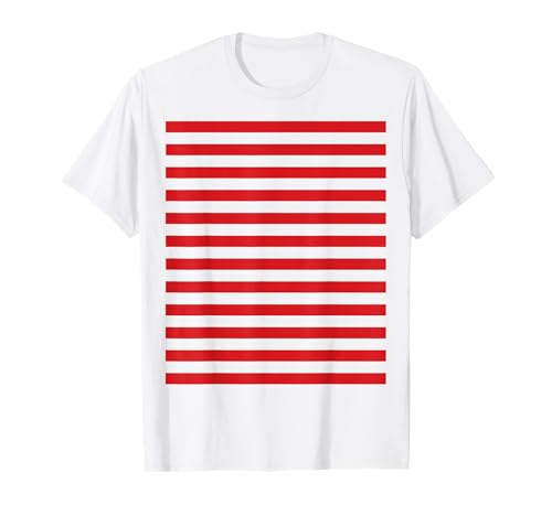 Lustig Karneval Rot Weiß Gestreift Herren Damen T-Shirt Lustig Karneval Rot Weiß Gestreift Herren Damen T-Shirt von Lustige Karnevalskostüm Geschenk & T-Shirt Co.